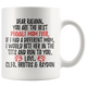 Personalized Puggle Dog Cleo, Brutus & Raydon Mom Raeann Coffee Mug (11 oz)