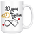 10th Wedding Anniversary Gift For Him And Her, Married For 10 Years, 10th Anniversary Mug For Husband & Wife, 10 Years Together With Her (15 oz )