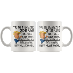 Funny Cricket Player Trump Coffee Mug (11 oz)