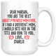 Personalized Great Pyrenees Dog Charlie Mom Marian Coffee Mug (15 oz)