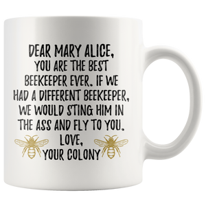 Personalized Beekeeper Coffee Mug - Mary Alice (11 oz)