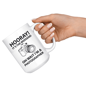 Photography Gag Gifts - Photographer Coffee Mug - Unique Funny Gift For Him Or Her - Photography Related Gifts - Weekend Photographer Activities (15 oz)