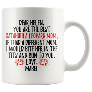 Personalized Catahoula Leopard Dog Mabel Mom Helen Coffee Mug (11 oz)