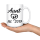 Aunt Established Mug - Aunt Est 2019 Mug - Auntie Established 2019 Mug - Great Gift For Aunt (15 oz) - Freedom Look