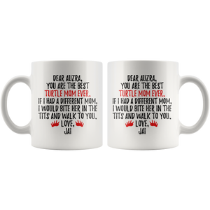 Personalized Turtle Jai Mom Auzra Coffee Mug (15 oz)