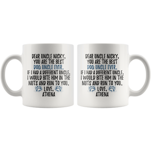 Personalized Dog Athena Uncle Nicky Coffee Mug (11 oz)