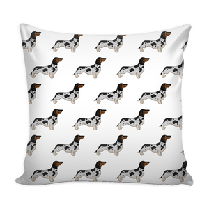 Piebald Dachshund Pillow Cover With Insert - Freedom Look