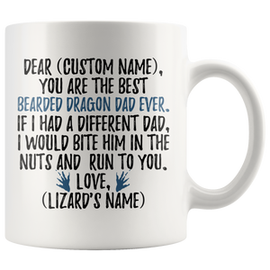Personalized Best Bearded Dragon Dad Coffee Mug (11 oz)