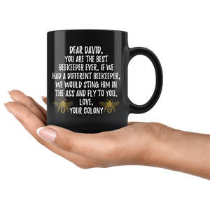 Beekeeper David Black Coffee Mug (11 oz) - Freedom Look