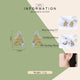 925 Sterling Silver Butterfly Yellow Stud Earrings - Freedom Look