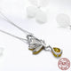New Trendy Butterfly Pendant Necklace & Earrings - 925 Sterling Silver