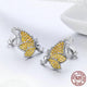 New Trendy Butterfly Pendant Necklace & Earrings - 925 Sterling Silver