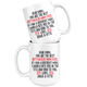 Personalized Rottweiler Dog Augie & Otto Mom Coffee Mug (15 oz)