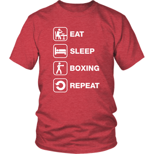 Eat Sleep Boxing Repeat Daily Routine Hobby Sport Training Men & Women T-Shirt