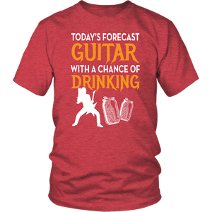 Today's Forecast Guitar Guitarist Party Music Women & Unisex T-Shirt