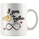 9th Wedding Anniversary Gift For Him And Her, 9th Anniversary Mug For Husband & Wife, 9 Years Together, Married 9 Years, 9 Years With Her (11 oz )