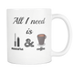 All I Need Is Mascara & Coffee Mug - 11 oz - Freedom Look