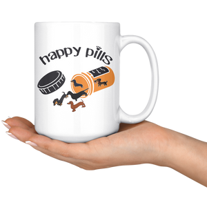 Dachshund Happy Pills Coffee Mug (15 oz) - Freedom Look