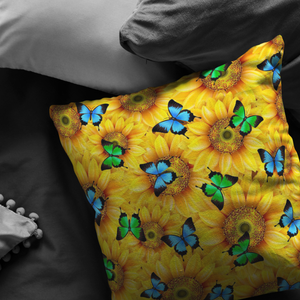 Sunflowers & Butterflies Pillow
