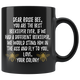 Rosie Bee Beekeeper Black Coffee Mug (11 oz)