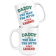 Daddy The Man The Myth The Legend Coffee Mug (15 oz) - Freedom Look